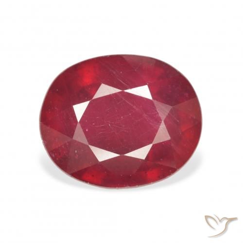 6.03ct Natural Medium Red Ruby, Oval, VS