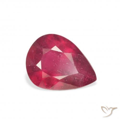 2.65ct Natural Jam Red Ruby, Pear Shape, VS