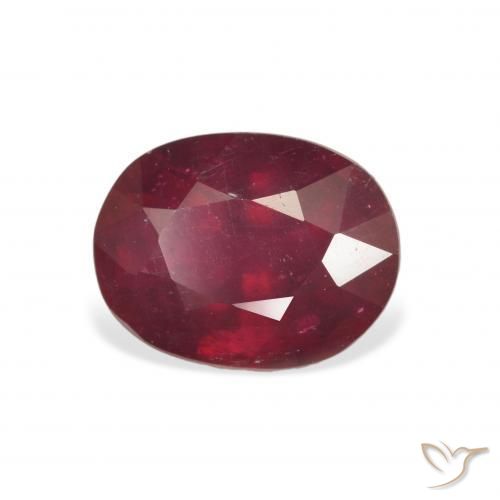 4.33 ct Red Ruby Stone, Natural Ruby in Oval Facet Shape for Sale