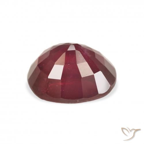 Ruby Gemstone in 10 x 8 mm (calibrated) Size for Sale, Ruby Stone in Deep Red Color