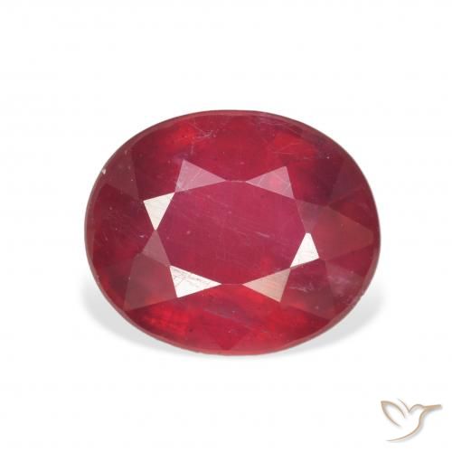 5.00ct Natural Jam Red Ruby, Oval, VS