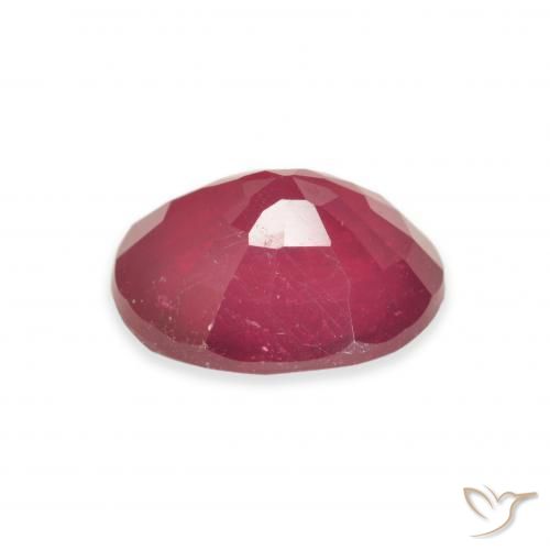 Ruby Gemstone in 10 x 8 mm (calibrated) Size for Sale, Ruby Stone in Deep Crimson Color
