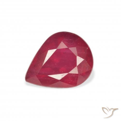 2.76ct Natural Jam Red Ruby, Pear Shape, VS