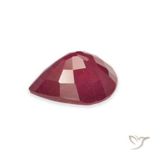 Ruby Gemstone in 9.8 x 7.7 mm Size for Sale, Ruby Stone in Jam Red Color