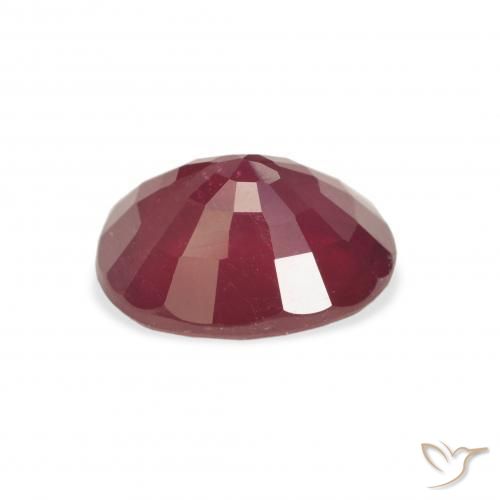 Ruby Gemstone in 10 x 8 mm (calibrated) Size for Sale, Ruby Stone in Dark Red Color