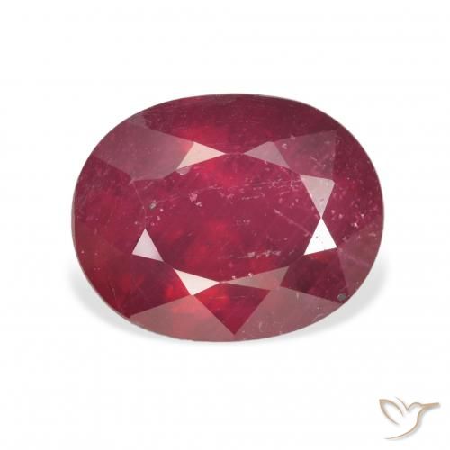 5.00 ct Red Ruby Stone, Natural Ruby in Oval Facet Shape for Sale