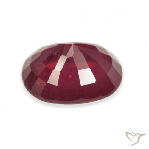 Ruby Gemstone in 11 x 9 mm (calibrated) Size for Sale, Ruby Stone in Blood Red Color