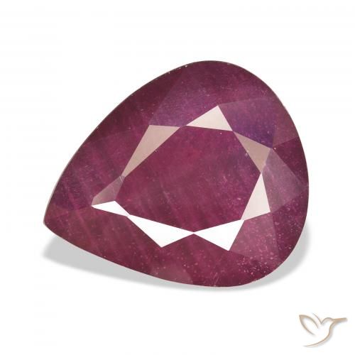 16.24ct Natural Wine Red Ruby, Pear Shape, VS