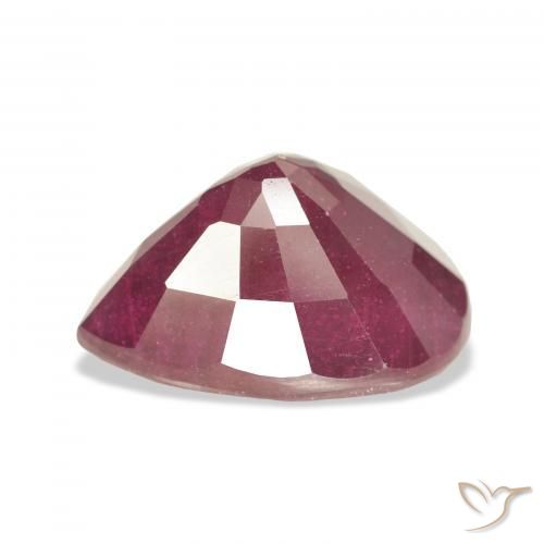 Ruby Gemstone in 17.2 x 14.5 mm Size for Sale, Ruby Stone in Wine Red Color