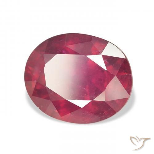 10.77 ct Red Ruby Stone, Natural Ruby in Oval Facet Shape for Sale