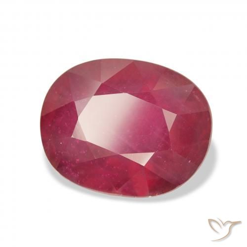 11.24 ct Red Ruby Stone, Natural Ruby in Oval Facet Shape for Sale