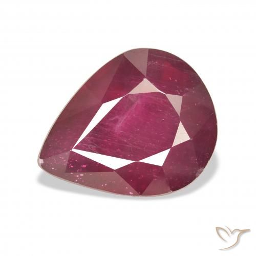 12.06ct Natural Deep Red Ruby, Pear Shape, VS