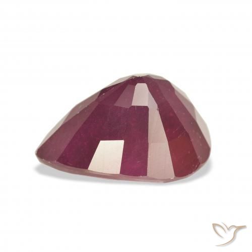 Ruby Gemstone in 15.2 x 12.3 mm Size for Sale, Ruby Stone in Deep Red Color