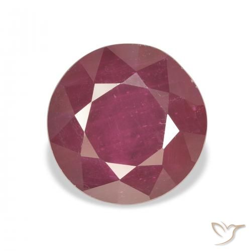 7.40ct Natural Deep Crimson Ruby, Round, VS