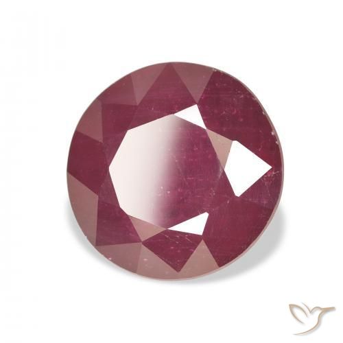 7.40 ct Red Ruby Stone, Natural Ruby in Round Facet Shape for Sale