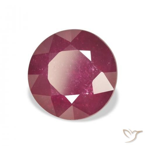 8.29 ct Red Ruby Stone, Natural Ruby in Round Facet Shape for Sale