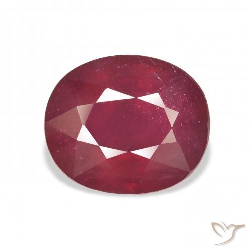 10.90ct Natural Deep Red Ruby, Oval, VS
