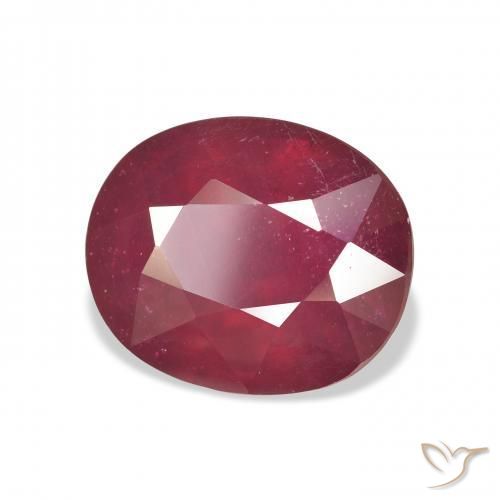 10.90 ct Red Ruby Stone, Natural Ruby in Oval Facet Shape for Sale