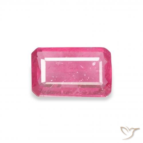 0.99ct Natural Hot Pink Ruby, Emerald Cut, VS-SI