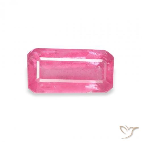 1.61ct Natural Hot Pink Ruby, Emerald Cut, VS-SI