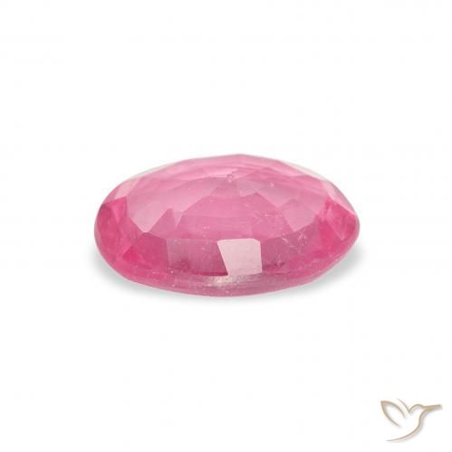 Ruby Gemstone in 7.8 x 5.7 mm Size for Sale, Ruby Stone in Medium Dark-Pink Color