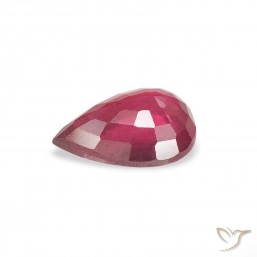 Ruby Gemstone in 7.3 x 5.2 mm Size for Sale, Ruby Stone in Reddish Pink Color