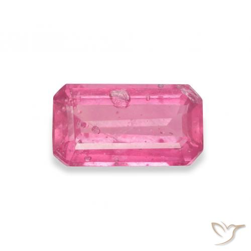 1.63ct Natural Medium Dark-Pink Ruby, Emerald Cut, SI