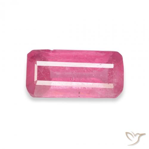 1.92ct Natural Medium Dark-Pink Ruby, Emerald Cut, SI