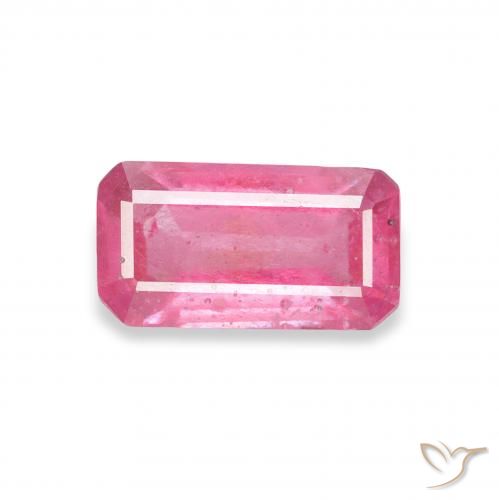 1.37ct Natural Medium Dark-Pink Ruby, Emerald Cut, SI