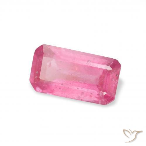 1.37 ct Pink Ruby Stone, Natural Ruby in Octagon Step Cut Shape for Sale