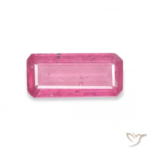 1.93ct Natural Medium Dark-Pink Ruby, Emerald Cut, VS-SI