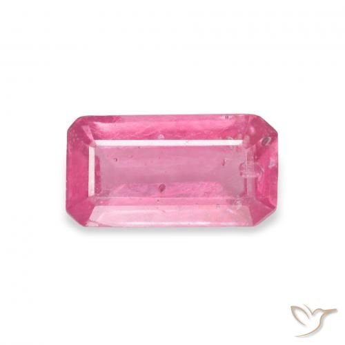 1.55ct Natural Hot Pink Ruby, Emerald Cut, VS-SI