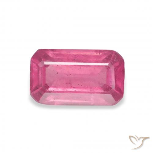 3.12ct Natural Medium Dark-Pink Ruby, Emerald Cut, VS-SI