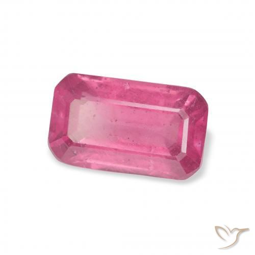 3.12 ct Pink Ruby Stone, Natural Ruby in Octagon Step Cut Shape for Sale
