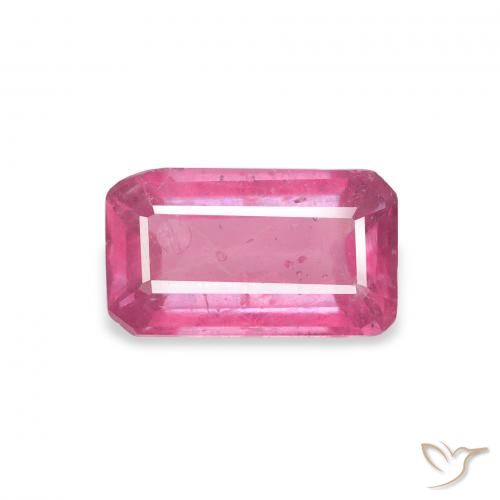 1.44ct Natural Hot Pink Ruby, Emerald Cut, VS-SI