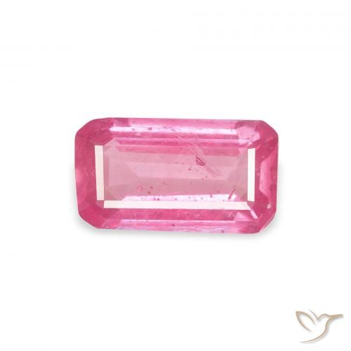1.19ct Natural Medium Dark-Pink Ruby, Emerald Cut, VS-SI