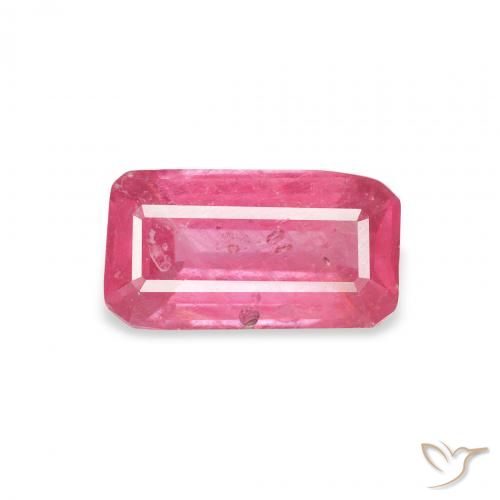 1.64ct Natural Fruit Punch Red Ruby, Emerald Cut, VS-SI