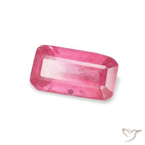 1.64 ct Pink Ruby Stone, Natural Ruby in Octagon Step Cut Shape for Sale