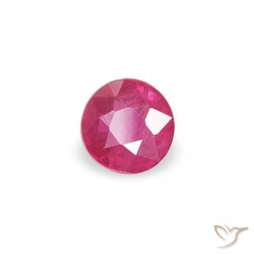 8.08 ctw Red Ruby Stones, Natural Ruby in Round Facet Shape for Sale