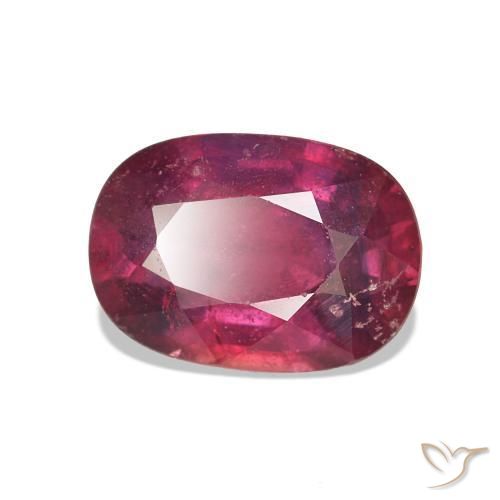 1.37 ct Red Ruby Stone, Natural Ruby in Cushion-Cut Shape for Sale