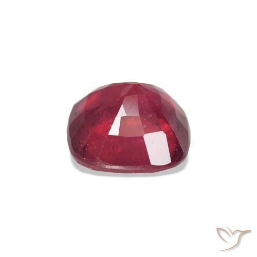 Ruby Gemstone in 5.3 x 5.2 mm Size for Sale, Ruby Stone in Deep Reddish Pink Color