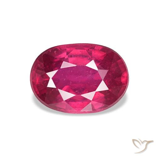 1.17 ct Red Ruby Gemstone, Ruby Gem in Oval Facet Shape for Sale.