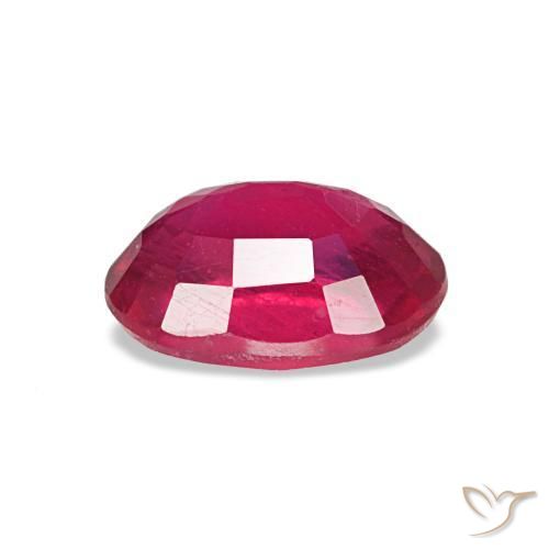 Ruby Gemstone in 7 x 5 mm (calibrated) Size for Sale, Ruby Stone in Pinkish Red Color