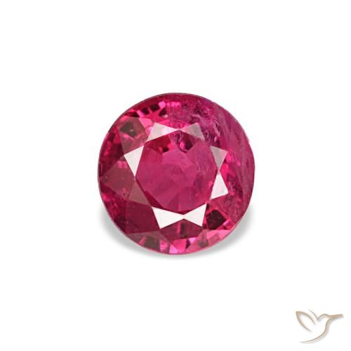 0.21 ct Red Ruby Gemstone, Ruby Gem in Round Facet Shape for Sale.