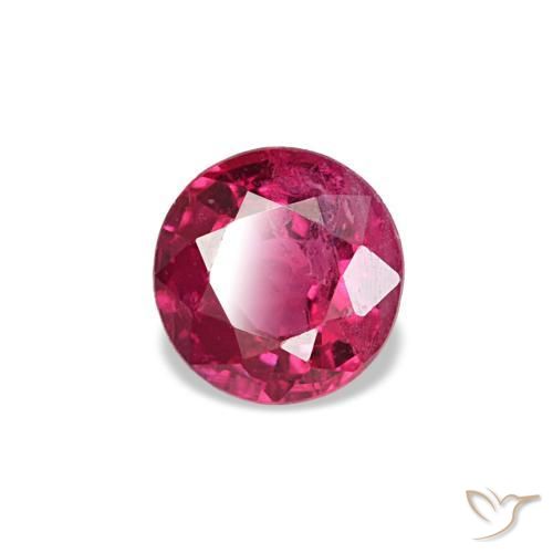 0.21 ct Red Ruby Stone, Natural Ruby in Round Facet Shape for Sale