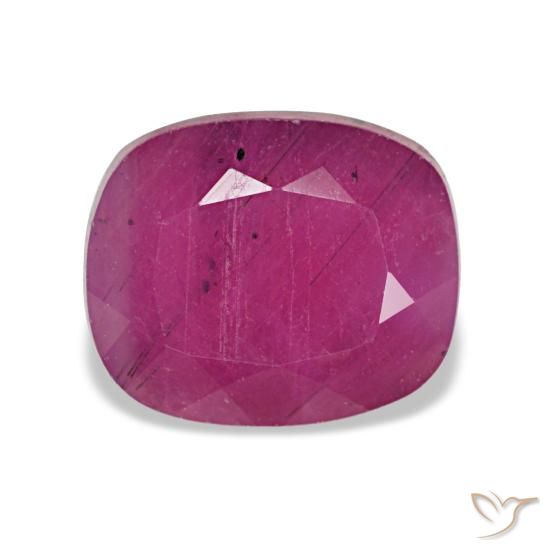 2.65 ct Red Ruby Gemstone, Ruby Gem in Cushion-Cut Shape for Sale.