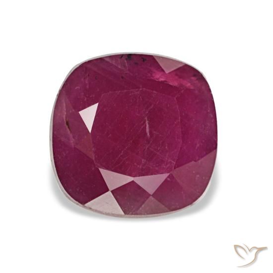 1.70 ct Red Ruby Gemstone, Ruby Gem in Cushion-Cut Shape for Sale.