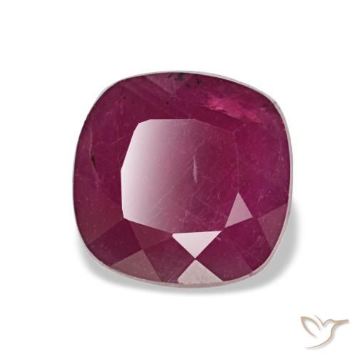 1.70 ct Red Ruby Stone, Natural Ruby in Cushion-Cut Shape for Sale
