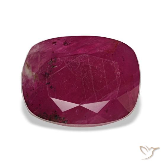 2.62 ct Red Ruby Gemstone, Ruby Gem in Cushion-Cut Shape for Sale.