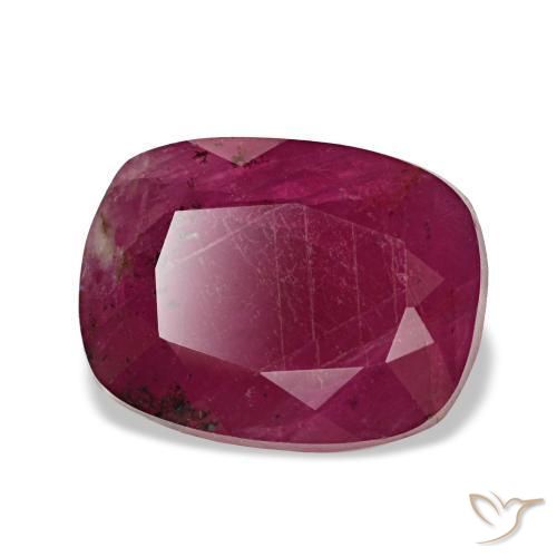 2.62 ct Red Ruby Stone, Natural Ruby in Cushion-Cut Shape for Sale